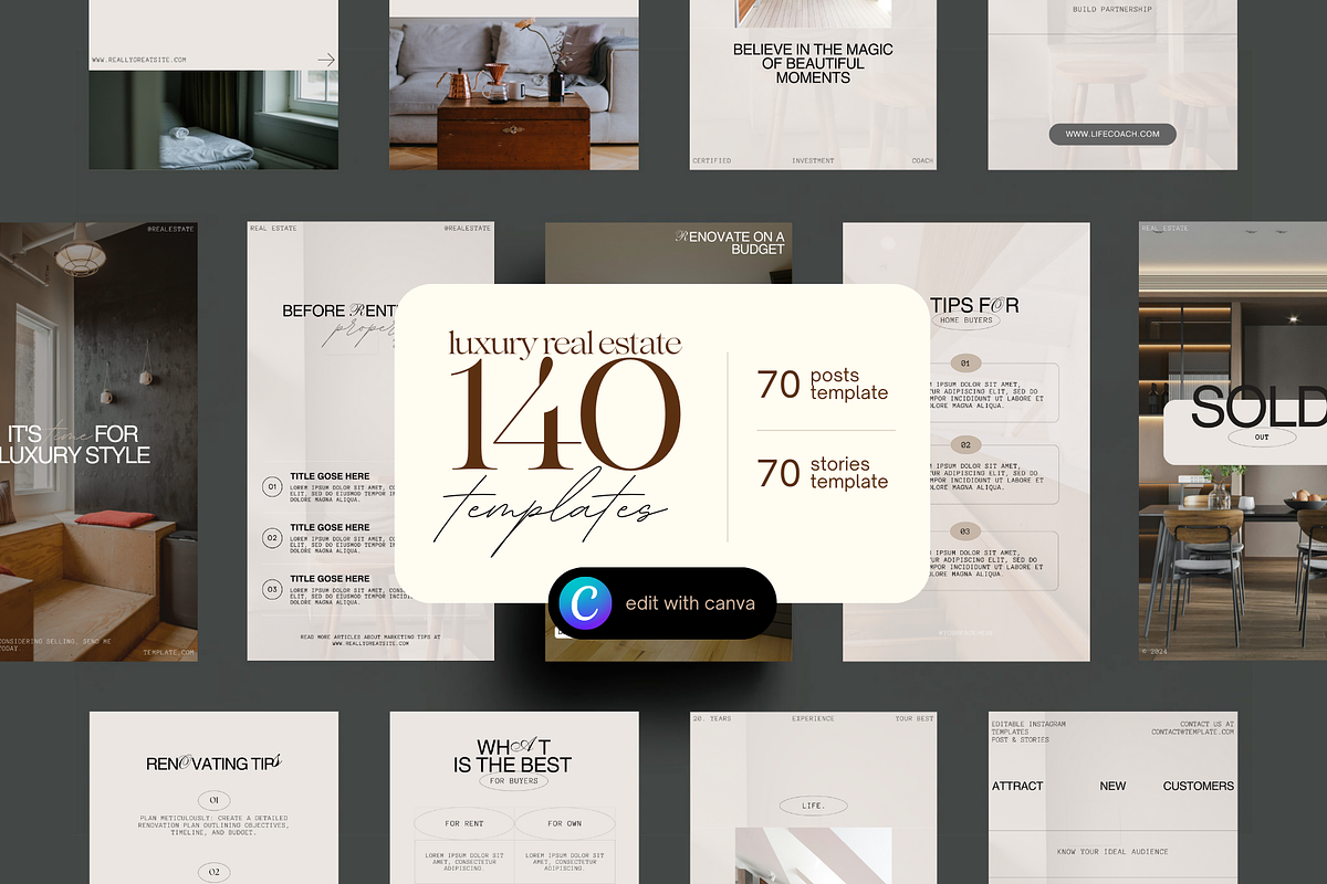 Real Estate Post + Story Templates, a Social Media Template by Prapti Design (Photo 1 of 14)