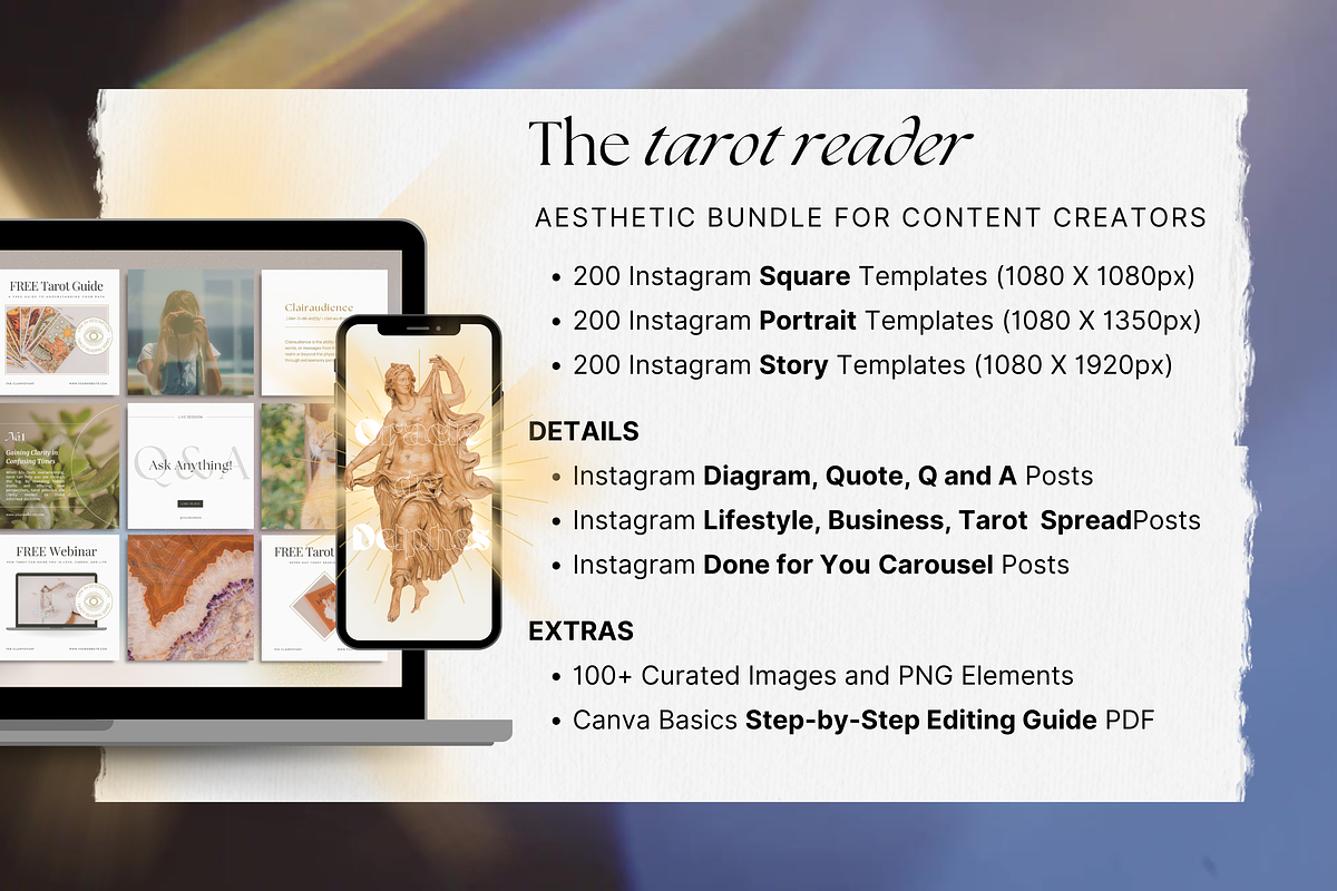 The Tarot Reader Social Media Bundle, a Social Media Template by The Flossy Finch (Photo 2 of 15)