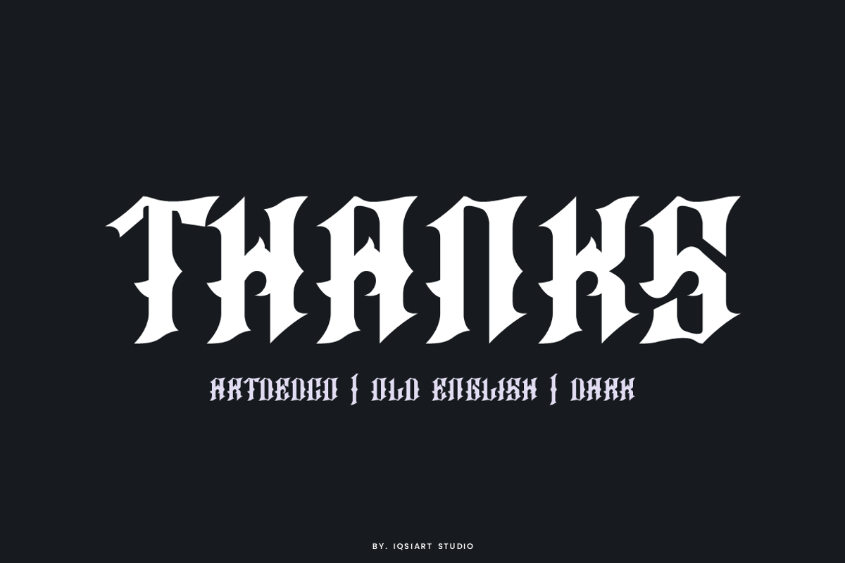Rigo Kicmer - Old English Font, a Blackletter Font by Iqsiart Studio (Photo 8 of 8)