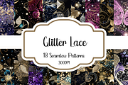 Glitter Lace Seamless Patterns, a Pattern Graphic by PrintablesByFranklyn (Thumbnail 1 of 4)
