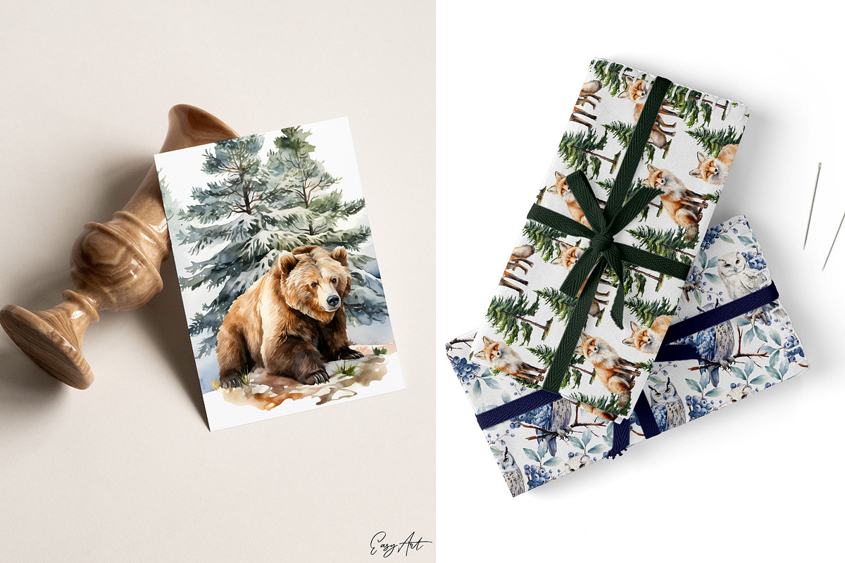 Winterfall watercolor collection, an Object Graphic by EasyArt (Photo 3 of 10)