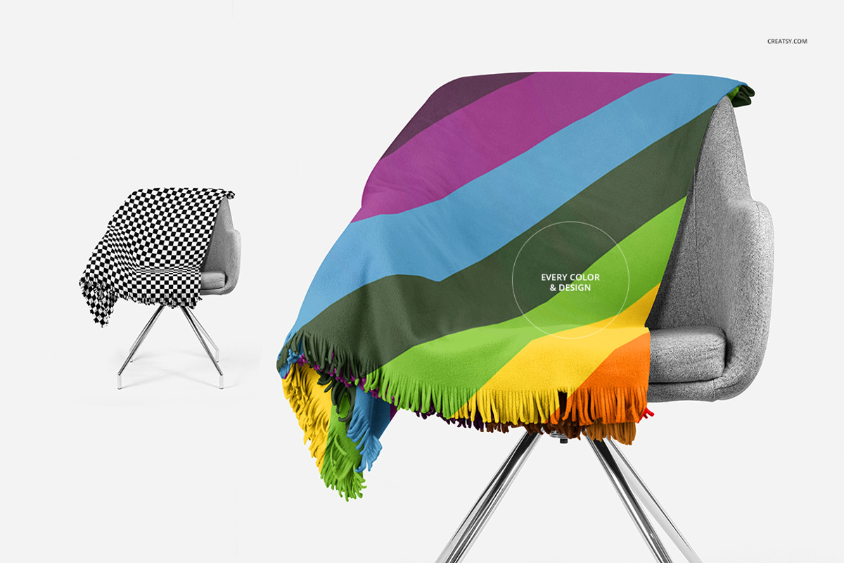 Fringed Blanket Mockup Set, a Product Mockup by creatsy4 (Photo 5 of 8)