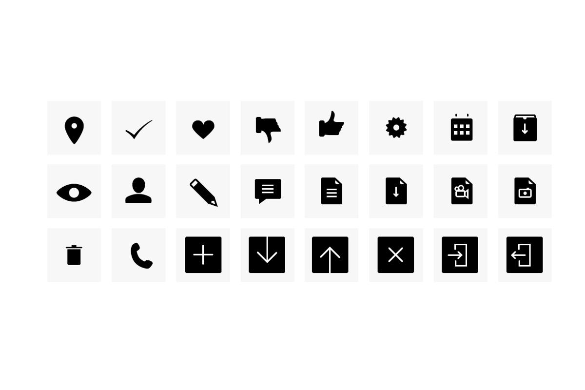 Icons, menu, like, doc, edit, user, an Icon by Samoylov (Photo 2 of 2)