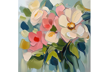 Abstract floral still life, a