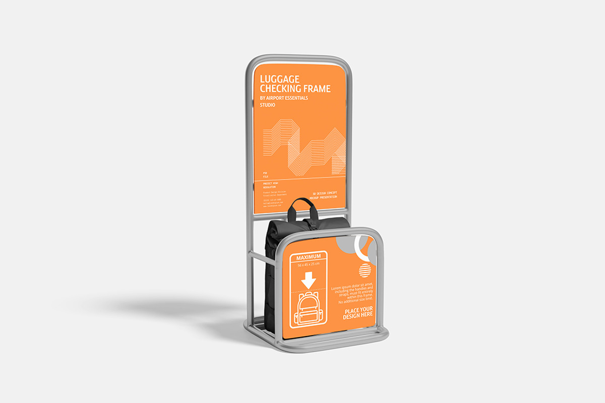 Luggage Checking Frame Mockup, a Product Mockup by MrLetters (Photo 5 of 5)