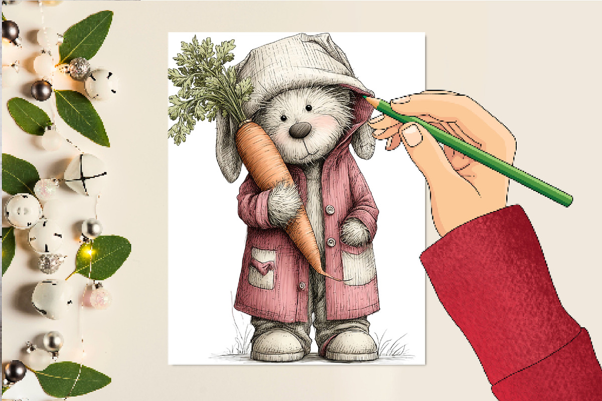 Easter Day Teddy Bear Clipart, an Illustration by DreamCafeArt (Photo 4 of 6)