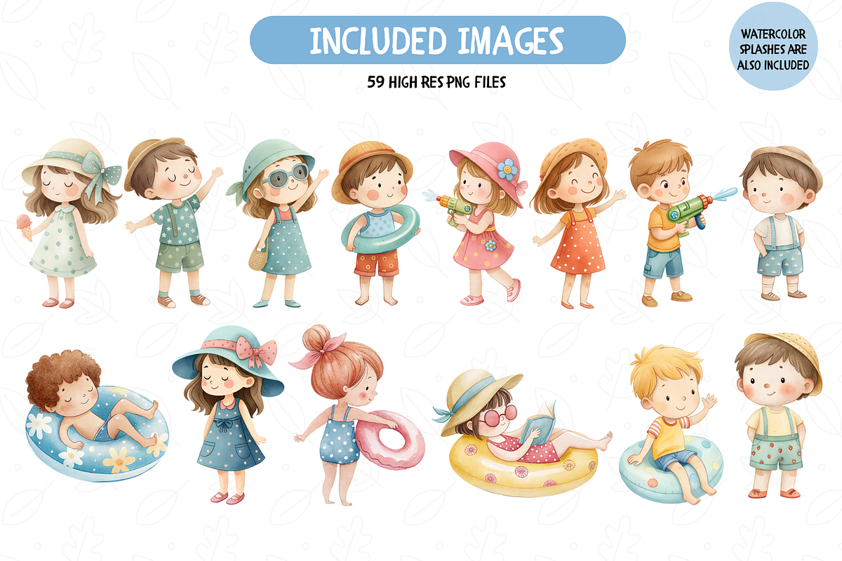 Splish Splash Party Clipart, an Illustration by TatiMockup (Photo 2 of 6)