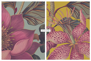 Exotic Blooms, Luxury Pattern Design