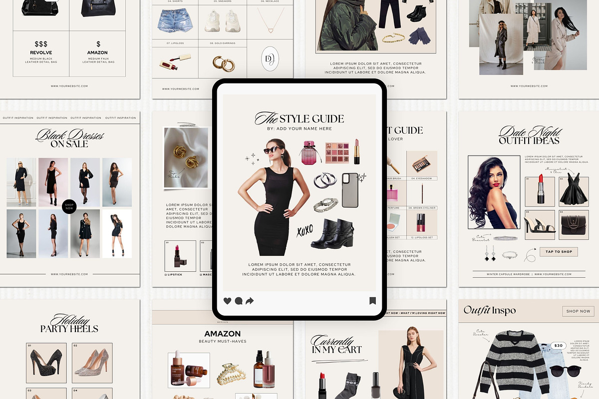 Fashion Blogger LTK Canva Template, a Social Media Template by Deb Creative Studio (Photo 1 of 9)