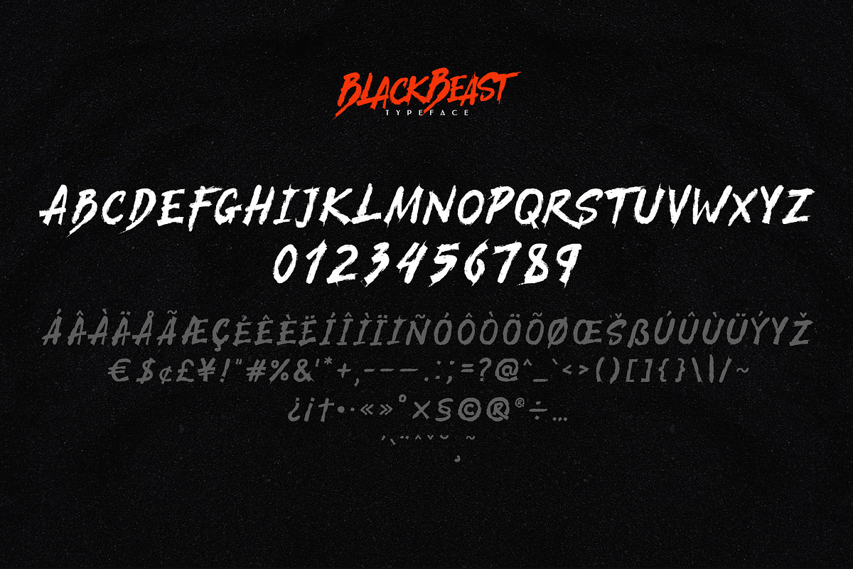 Black Beast Typeface preview 3
