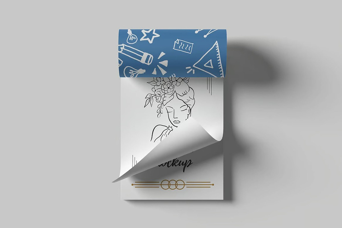 Paper Notebook Mockup, an Advertising Mockup by Se٧enStudio (Photo 4 of 5)