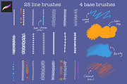 Dots and Lines Procreate Brushes, a Brush Add-On by Mels Brushes (Thumbnail 2 of 3)