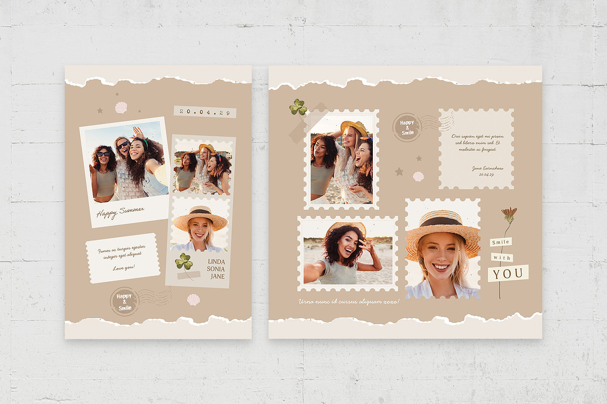 Photo Card Template Set, a Card Template by BrandPacks