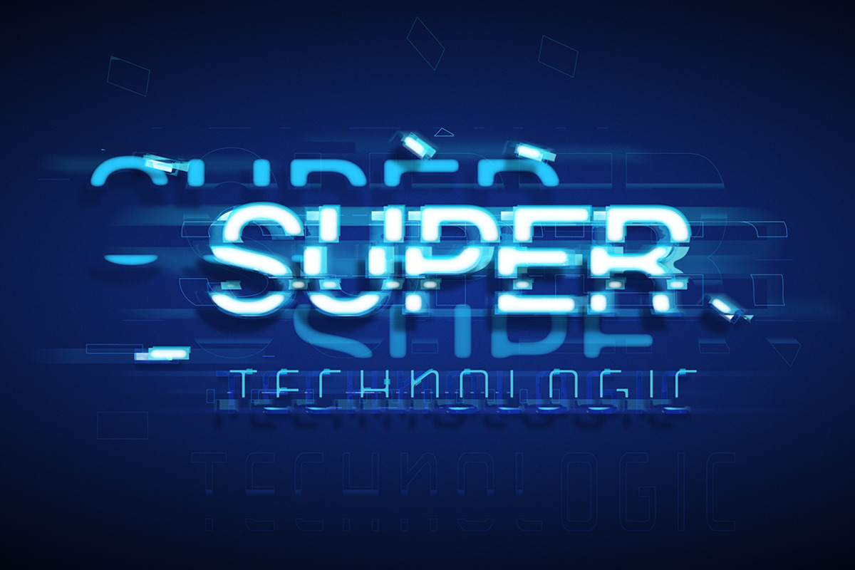 Glitch Text Effect, a Layer Style Add-On by Evlogiev Studio (Photo 3 of 11)