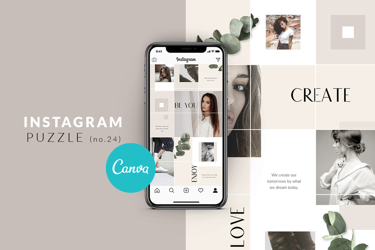 CANVA BUNDLE| Instagram puzzle templ, a Social Media Template by CreativeFolks (Photo 12 of 17)