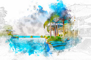 Land Scape Photo To Painting Effect, an Action Add-On by MRI STUDIO (Thumbnail 8 of 18)