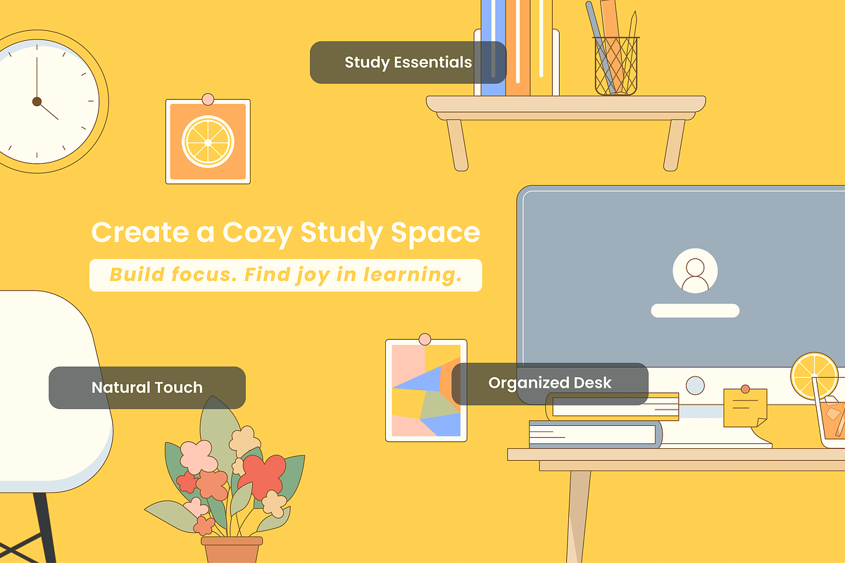 Cozy Home Workspace – Computer Desk, an Object Illustration by murmur Design (Photo 4 of 4)