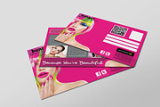 Flat Style Beauty Salons PostCard, a Card Template by Design Addict (Thumbnail 4 of 4)