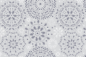 Seamless Pattern With Snowflakes