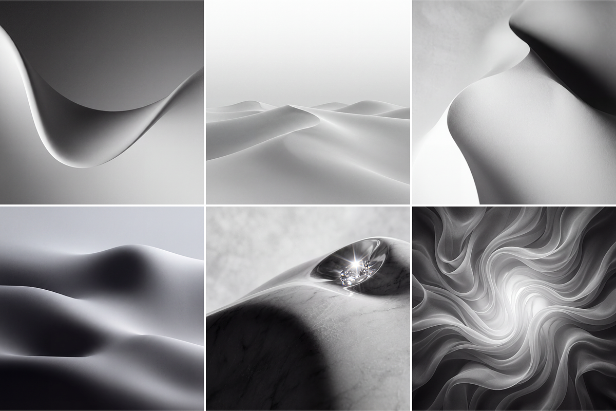 Monochrome Soft Forms, a Background Graphic by PopotLane (Photo 4 of 8)