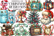Retro 50's Christmas Clipart, an Illustration by Daily.Designs (Thumbnail 1 of 5)