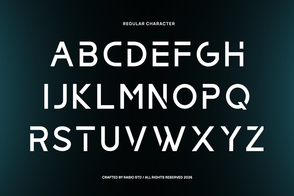 Aexiron Modern Futuristic Font, a Sans Serif Font by Rasio Studio (Photo 2 of 10)