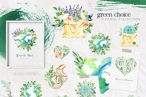 Watercolor GREEN CHOICE