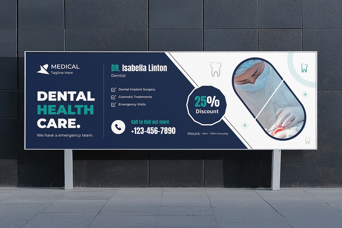Dental Health Care Billboard Design, a Stationery Template by MightyDesign (Photo 2 of 6)