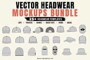 25+ Vector Headwear Mockups Bundle, a Hat Mockup by S.i. Graphics (Thumbnail 1 of 4)