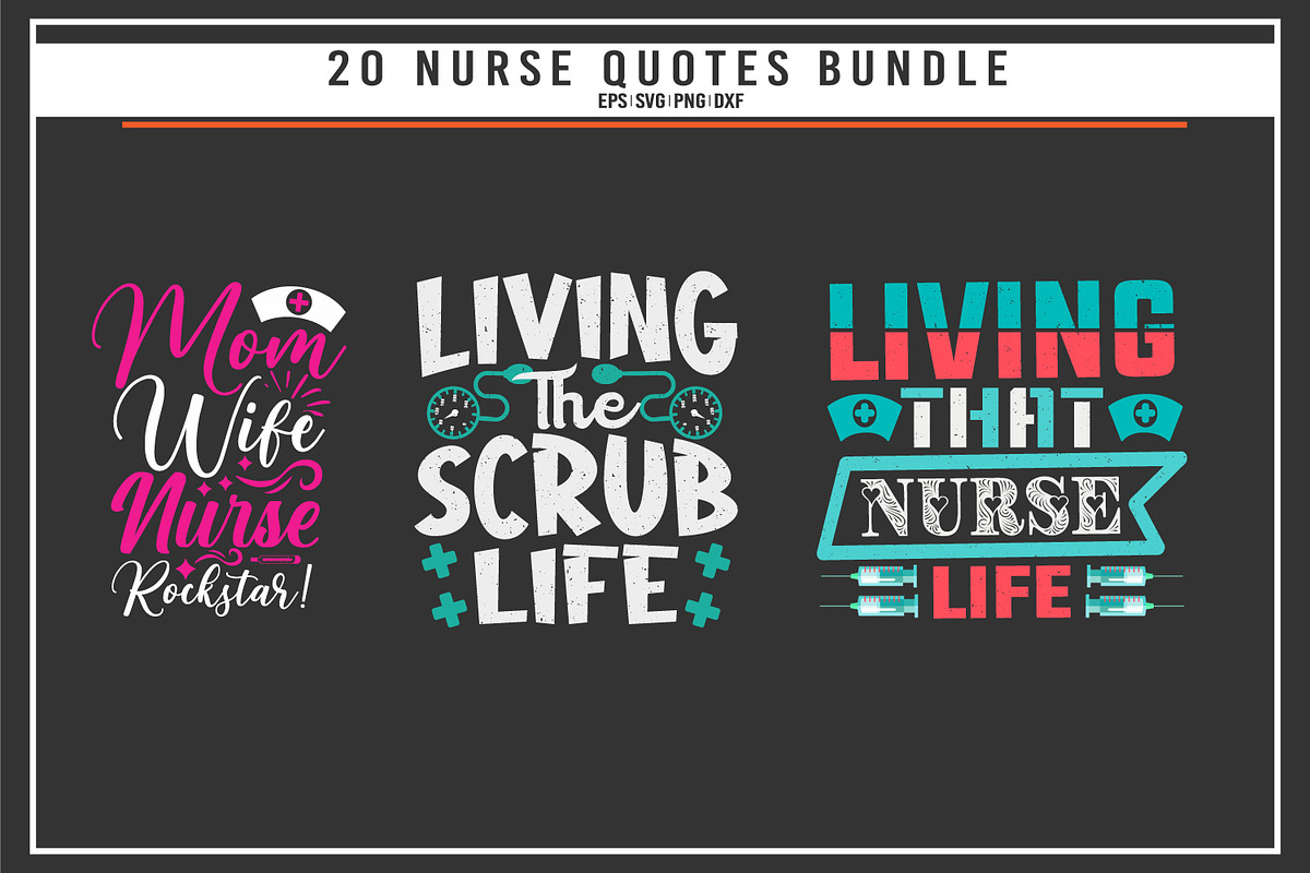 Nursing typographic quotes bundle, a Graphic by Uniquesvg99 (Photo 7 of 7)