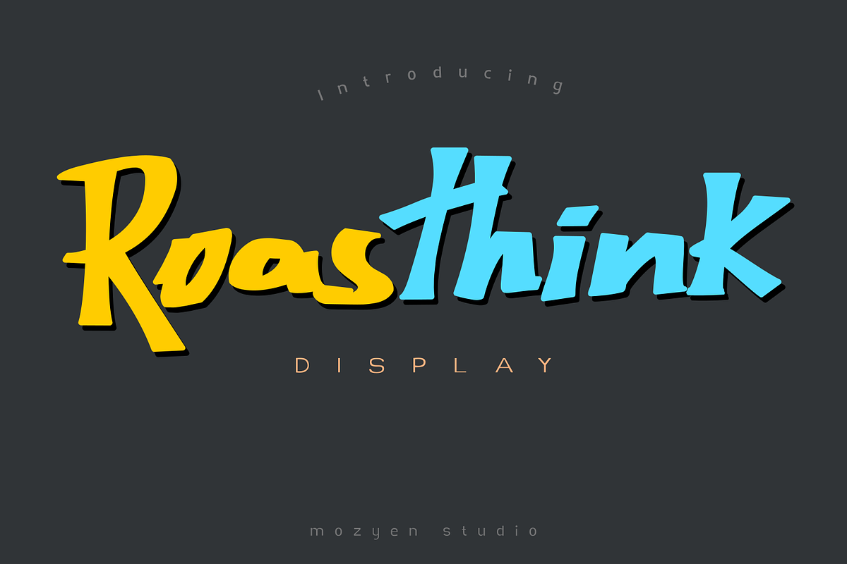 Roasthink, a Font by Mozyen Studio (Photo 1 of 7)