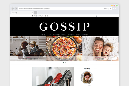 Fashion WordPress Theme Gossip, a WordPress Template by Trendy Themes