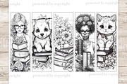 Coloring Bookmarks Printable, a Person Illustration by GlamArtZhanna (Thumbnail 2 of 3)