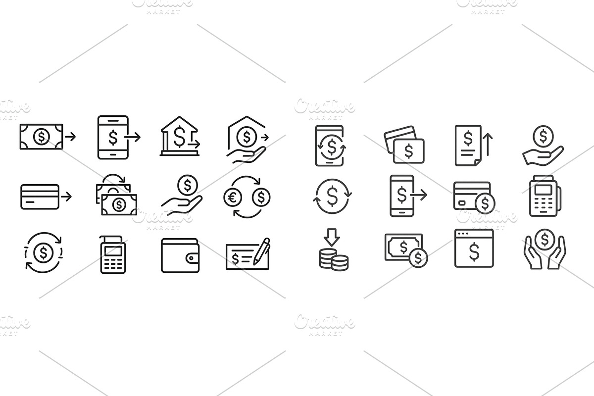 Financial icons representing various, a Finance Illustration by ZinetroN