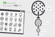 Plant Line Icons Set, an Outline Icon by Voysla's Shop (Thumbnail 3 of 4)