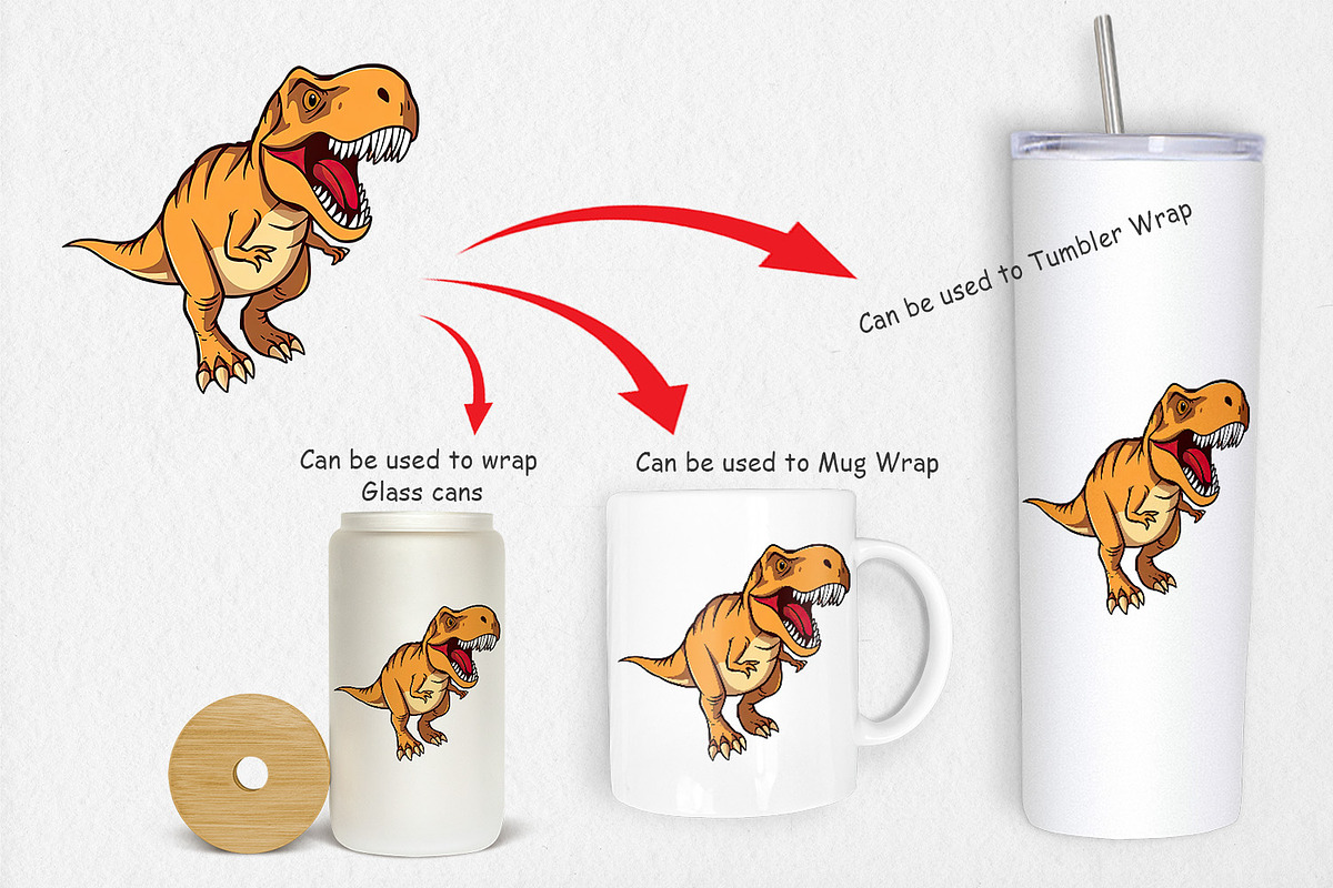 Roaring Dinosaur Clipart, a Graphic by Artnoy (Photo 4 of 5)