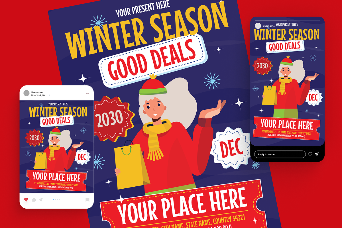 Winter Season Good Deals Flyer Set, a Flyer Template by Annora Studio (Photo 6 of 6)
