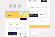 Yellow Modern Minimalist Invoice, a Stationery Template by Pink Bunny Studio (Thumbnail 2 of 3)