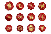 Elegant Red Wax Seal Stamp Clipart, an Illustration by SinaCreation (Thumbnail 2 of 7)
