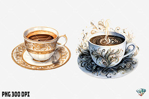 Hot Coffee Watercolor