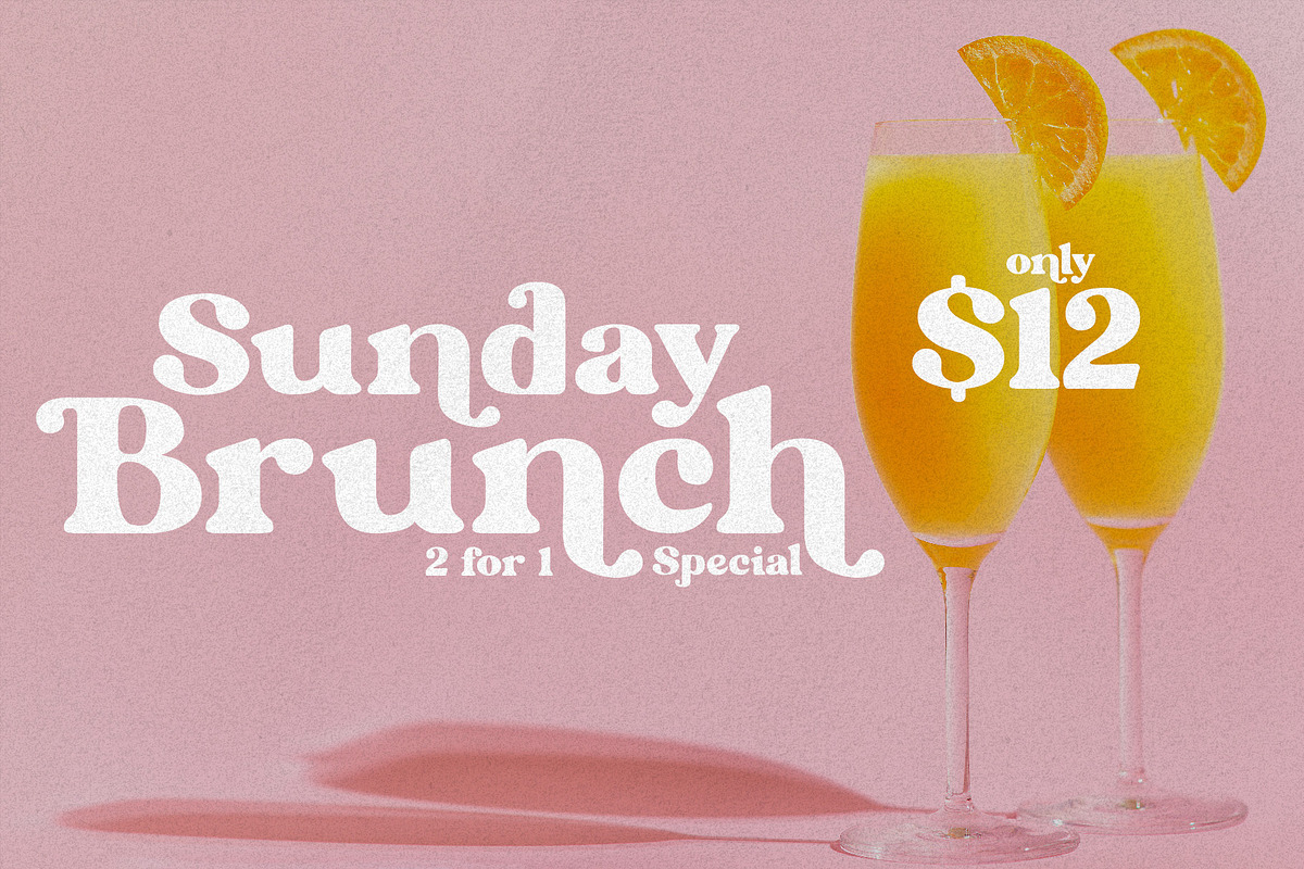 Mimosa - Modern Retro Typeface, a Sans Serif Font by HipFonts (Photo 2 of 7)
