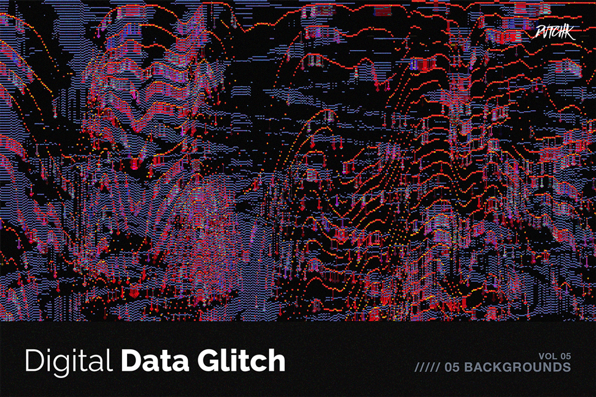 Digital Data Glitch V05, a Background Graphic by dvtchk (Photo 3 of 5)