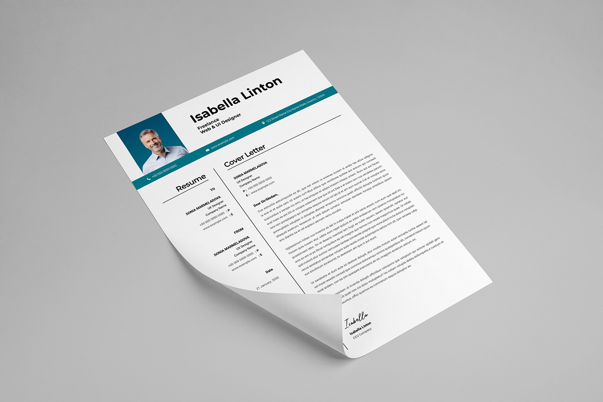 Creative Resume Layout with Cover preview 5