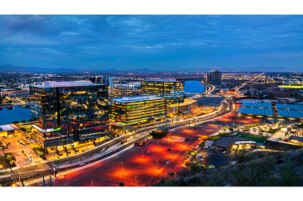 Aerial view of Tempe waterfront, an Architecture Photo by Leonid Andronov