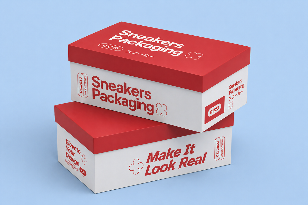 Shoes Box Mockup, a Packaging Mockup by Custom.scene (Photo 3 of 3)