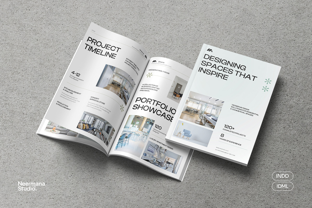 White Interior Designer Brochure, a Brochure Template by Neermana (Photo 1 of 11)