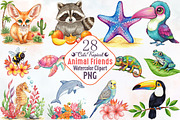 Cute Tropical Animal Friends, an Illustration by RobertsArt (Thumbnail 1 of 7)