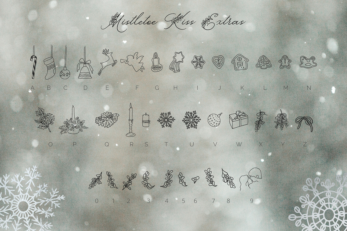 Mistletoe Kiss. Christmas font, a Handwritten Font by AnMark (Photo 4 of 9)