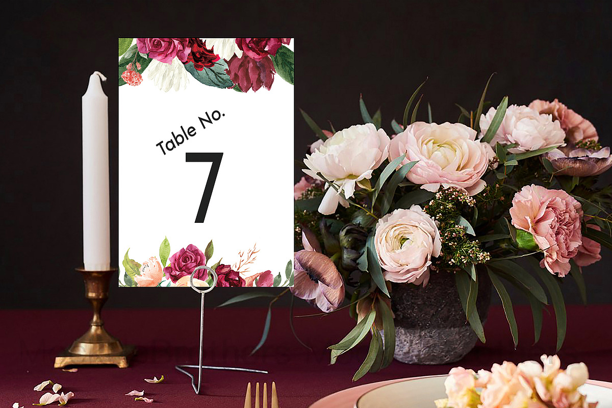 Canva Table Card Template, an Invitation Template by ShineOnWedding (Photo 4 of 11)