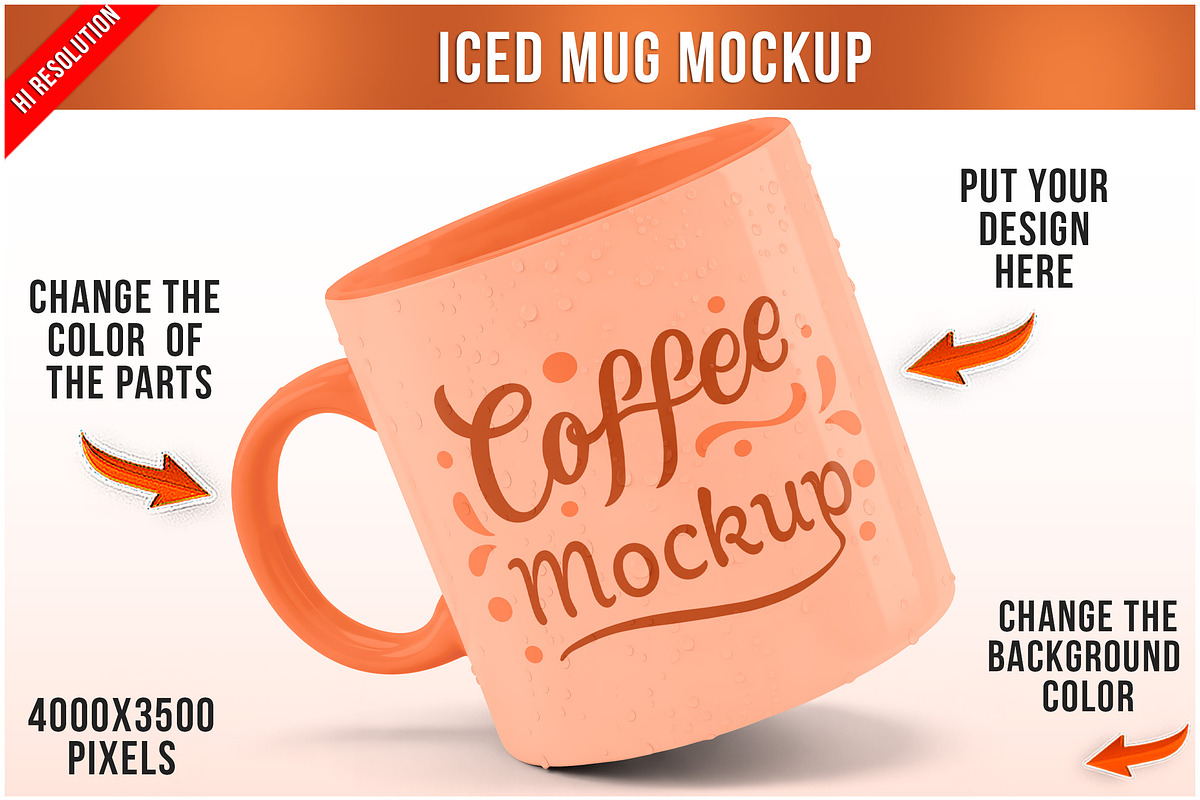 Iced Mug Mockup PSD, an Advertising Mockup by Bruno's Shop (Photo 1 of 4)